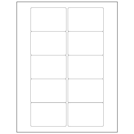 Bsc Preferred 3 x 2'' White Rectangle Laser Labels, 1000PK BUY00012315